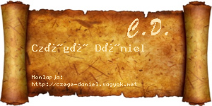 Czégé Dániel névjegykártya